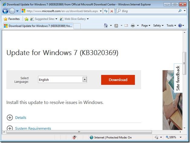 windows 7 free iexplorer update